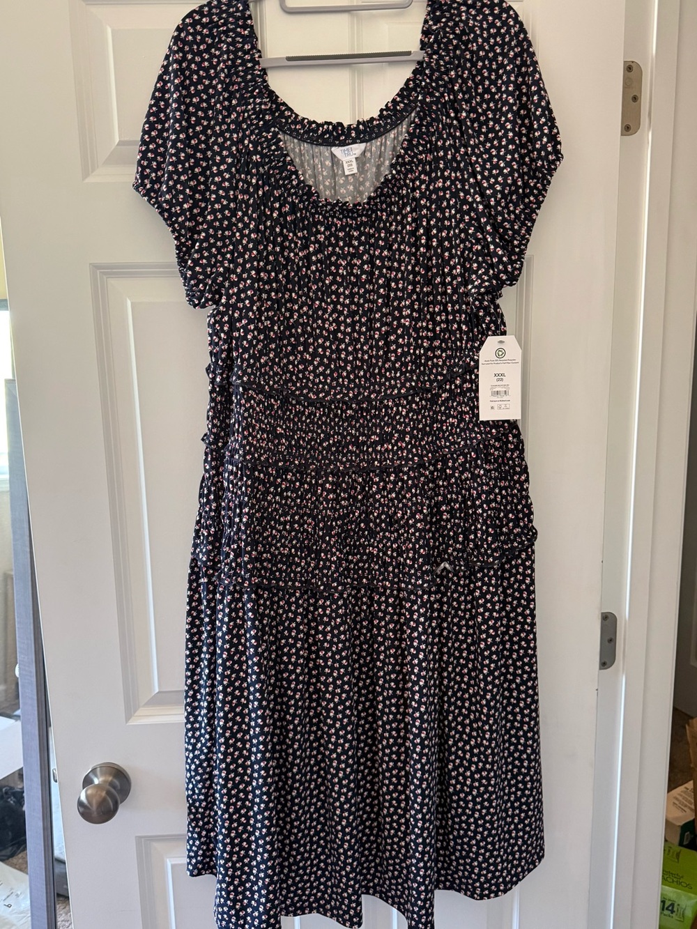 Time & Tru Smocked Waist Midi Dress